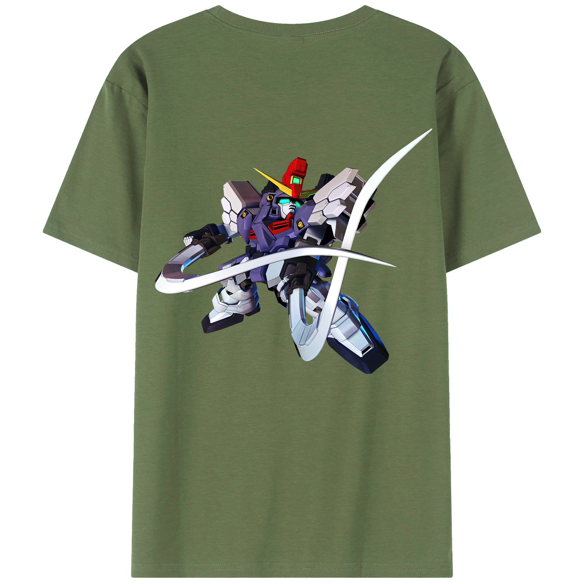 （画像用） 機動戦士ガンダム Mobile Suit Gundam 綿100％ メンズ半袖Tシャツ（バックプリント） 通気性